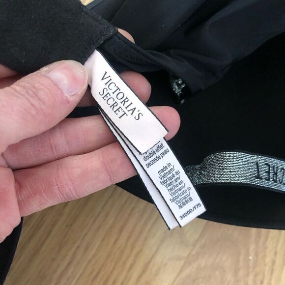 Victoria's Secret T-Shirt Lightly Lined Wireless Bra Solid Black Size 34DDD - Picture 10 of 10